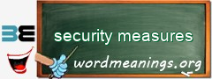WordMeaning blackboard for security measures
